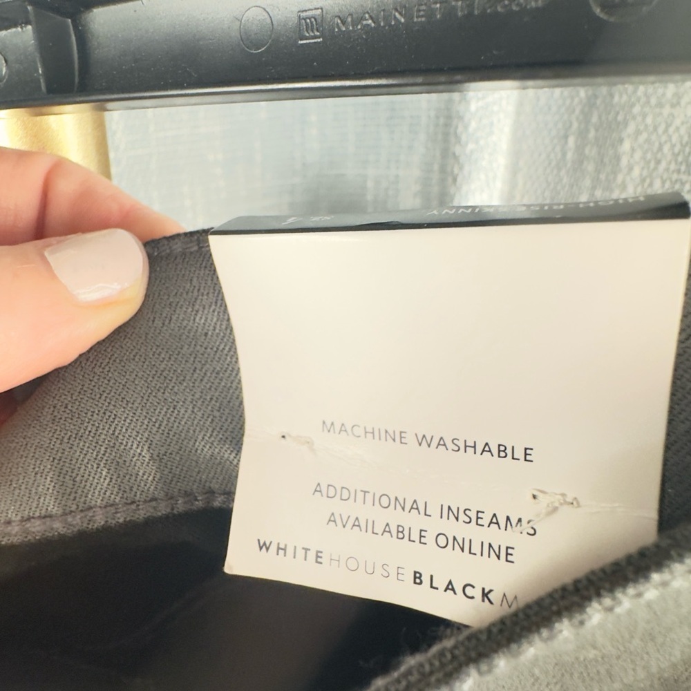 White House Black Market High-Rise Coated Gray Skinny Pants Women's size 4 NWT - Picture 10 of 16